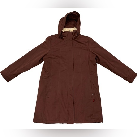 Woolrich Jackets & Blazers - Woolrich Womens Large Parka‎ Burgundy Fleece Lined